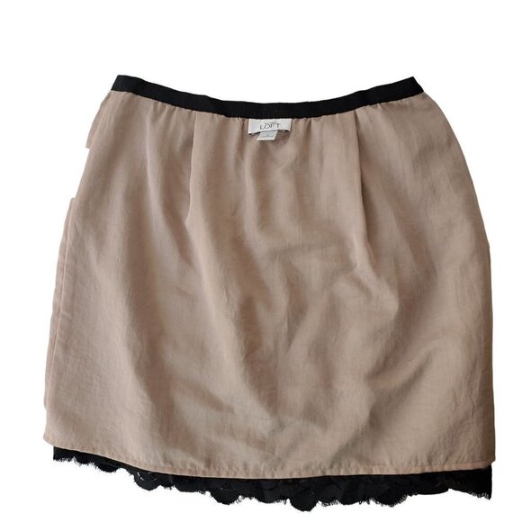 Ann Taylor Loft Womens Sheer Black Lace Pencil Skirt Scalloped Hem Lined Size 2 - Picture 9 of 9